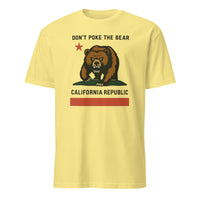 Don’t Poke the Bear California T-Shirt in Cornsilk by Cuccico – Anti Trump Gavin Newsom California style tee
