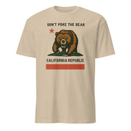 Don’t Poke the Bear California T-Shirt in Sand by Cuccico – Anti Trump Gavin Newsom political shirt