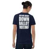 Down Ballot Voting Shirt in navy