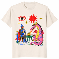 Dragon tea party shirt in natural