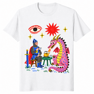 Dragon tea party shirt in white
