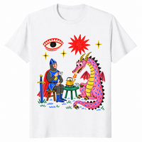 Dragon tea party shirt in white