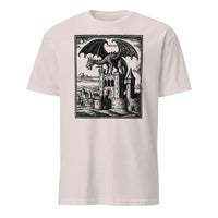 Ice Grey Dragon Vintage Shirt with Medieval Graphic and Grimdark Tee design