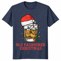 Old Fashioned Christmas Shirt | Funny Whiskey Cocktail Santa Hat Tee