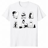 Black Cat Ghost Shirt | Cute Spooky Halloween Gift
