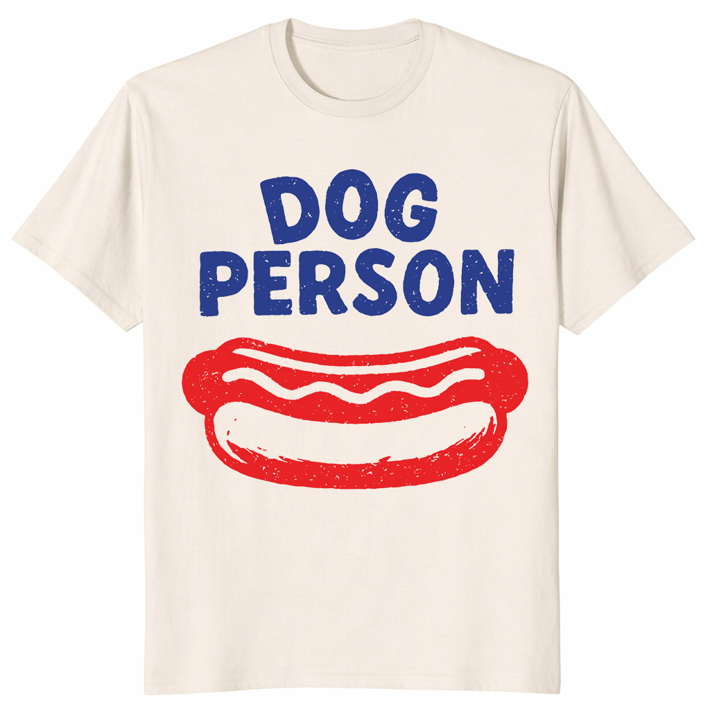 Dog Person T-Shirt | Funny Hotdog Graphic 4th Of July Cookout Tee | Cuccico