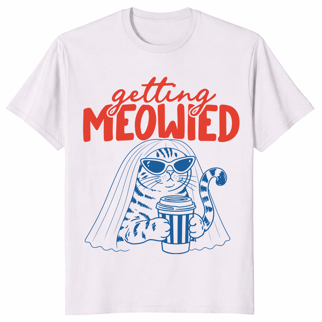 Cat Bride Shirt – Getting Meowied Funny Bachelorette Party Tee
