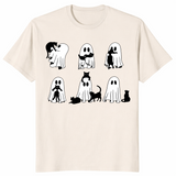Black Cat Ghost Shirt | Cute Spooky Halloween Gift