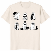 Black Cat Ghost Shirt | Cute Spooky Halloween Gift