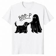 Boo-p Geister-Hunde-Shirt | Lustiges Halloween-T-Shirt für Hundemamas