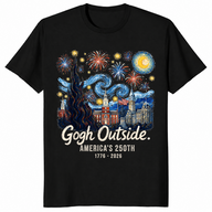 Gogh Outside Starry Night USA Shirt | America's 250th Anniversary Tee | Cuccico