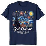 Gogh Outside Starry Night USA Shirt | America's 250th Anniversary Tee | Cuccico