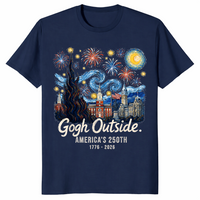 Gogh Outside Starry Night USA Shirt | America's 250th Anniversary Tee | Cuccico