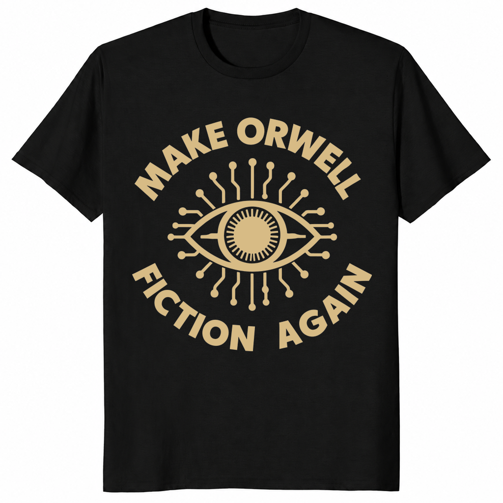 Make Orwell Fiction Again T-Shirt | 1984 Dystopian Political Tee | Cuccico