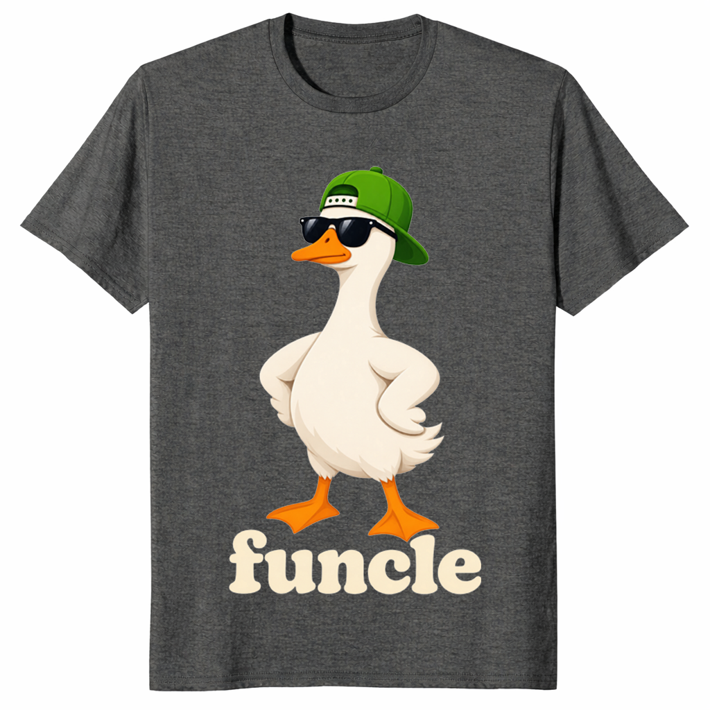 Funcle goose shirt in dark heather