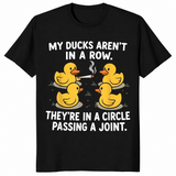 Ducks passing a joint shirt in black