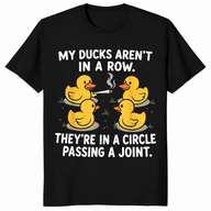 Ducks passing a joint shirt in black