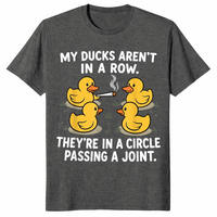 Ducks passing a joint shirt in dark heather