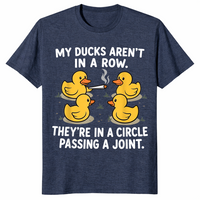 Ducks passing a joint shirt in heather navy