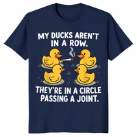 Ducks passing a joint shirt in navy