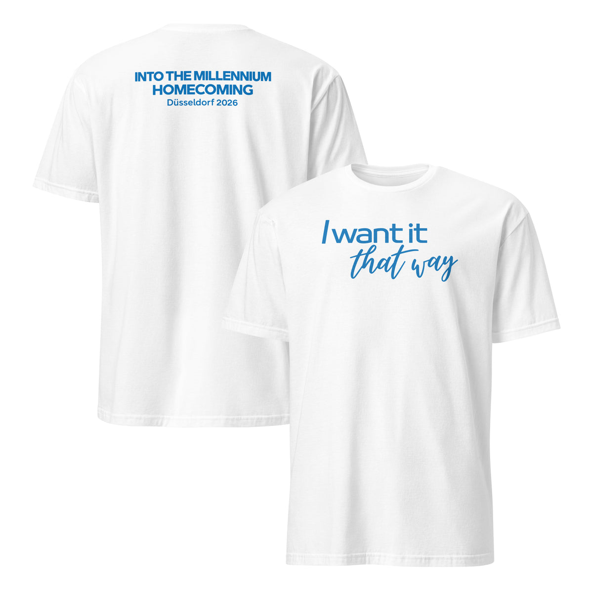 Dusseldorf 2026 concert unisex fan t-shirt in white front view