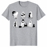 Black Cat Ghost Shirt | Cute Spooky Halloween Gift