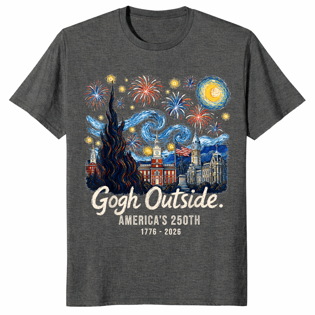 Gogh Outside Starry Night USA Shirt | America's 250th Anniversary Tee | Cuccico