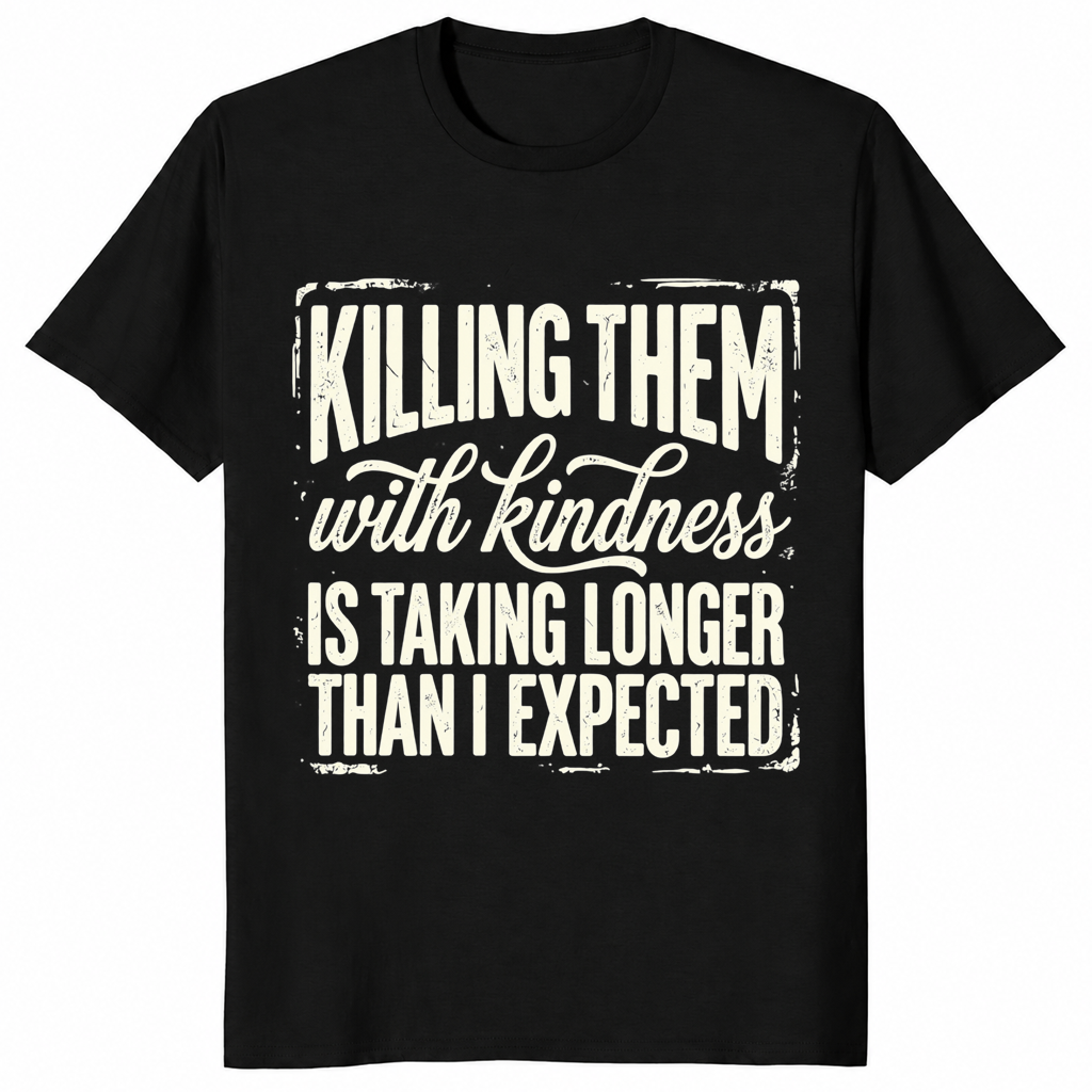 Kill Them With Kindness Shirt | Funny Dark Humor Quote Tee for Women