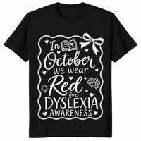 Dyslexia awareness shirt in black