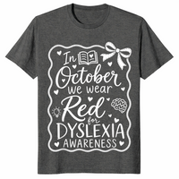 Dyslexia awareness shirt in dark heather