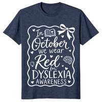 Dyslexia awareness shirt in heather navy