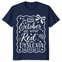 Dyslexia awareness shirt in navy