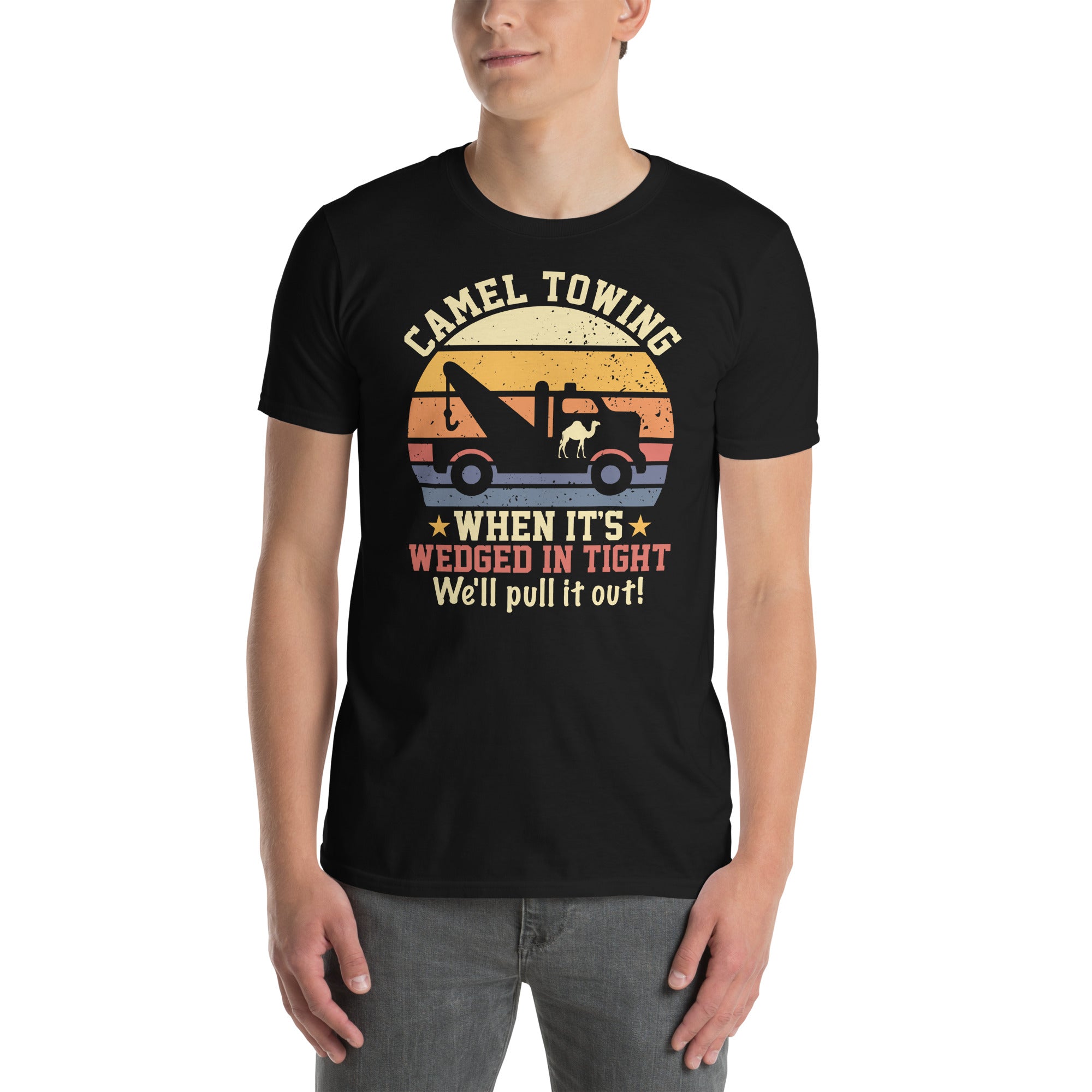 Funny Camel Towing Adult Humor T-Shirt - Cuccico Design