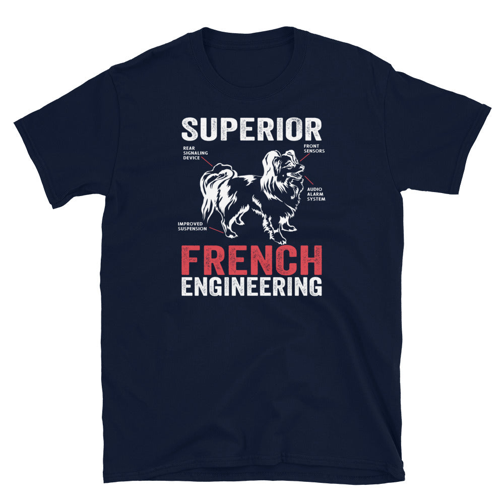 Funny Papillon T-Shirt - French Engineering Dog Gift - Cuccico Design