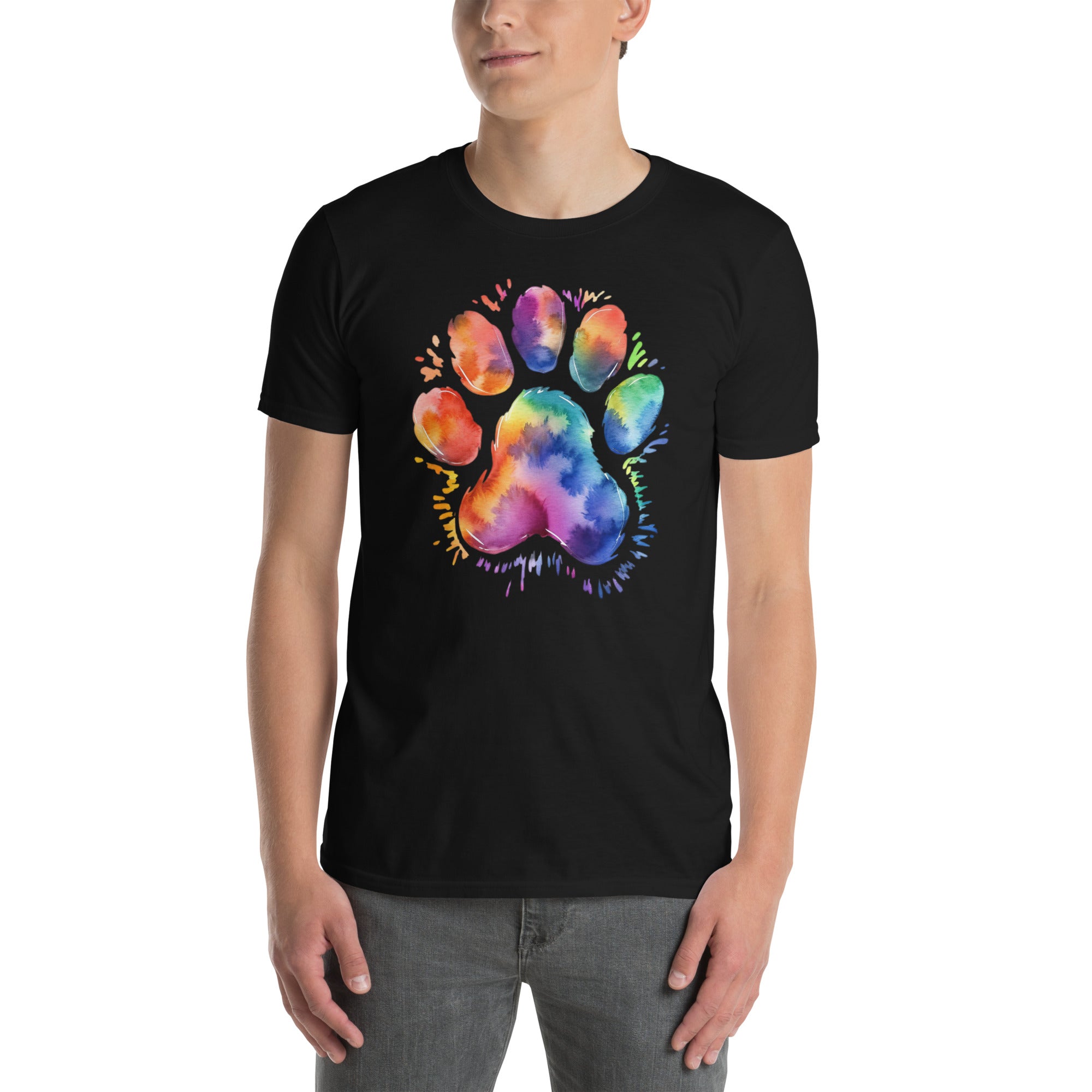 Tie Dye Paw Print T-Shirt | Dog Lover Gift - Cuccico Design
