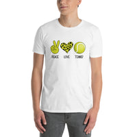 Peace Love Tennis T-Shirt Women | Leopard Print Tennis Shirt - Cuccico Design