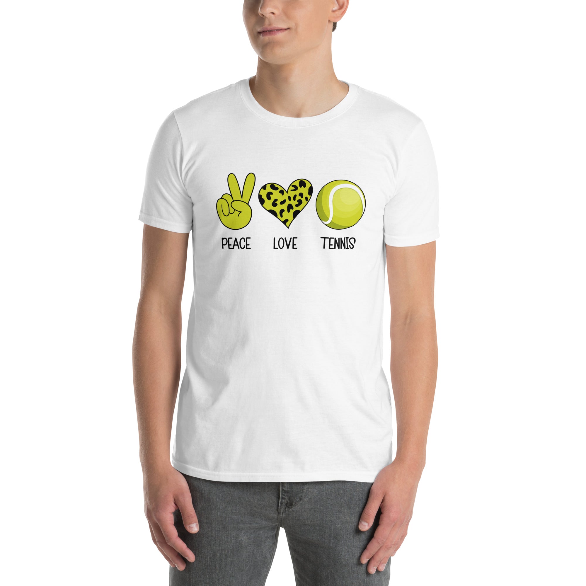 Peace Love Tennis T-Shirt Women | Leopard Print Tennis Shirt - Cuccico Design