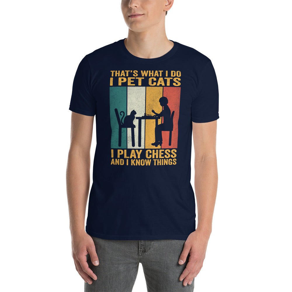 Chess Player Cat Lover T-Shirt | Funny Pet Cats Play Chess Shirt - Cuccico Design