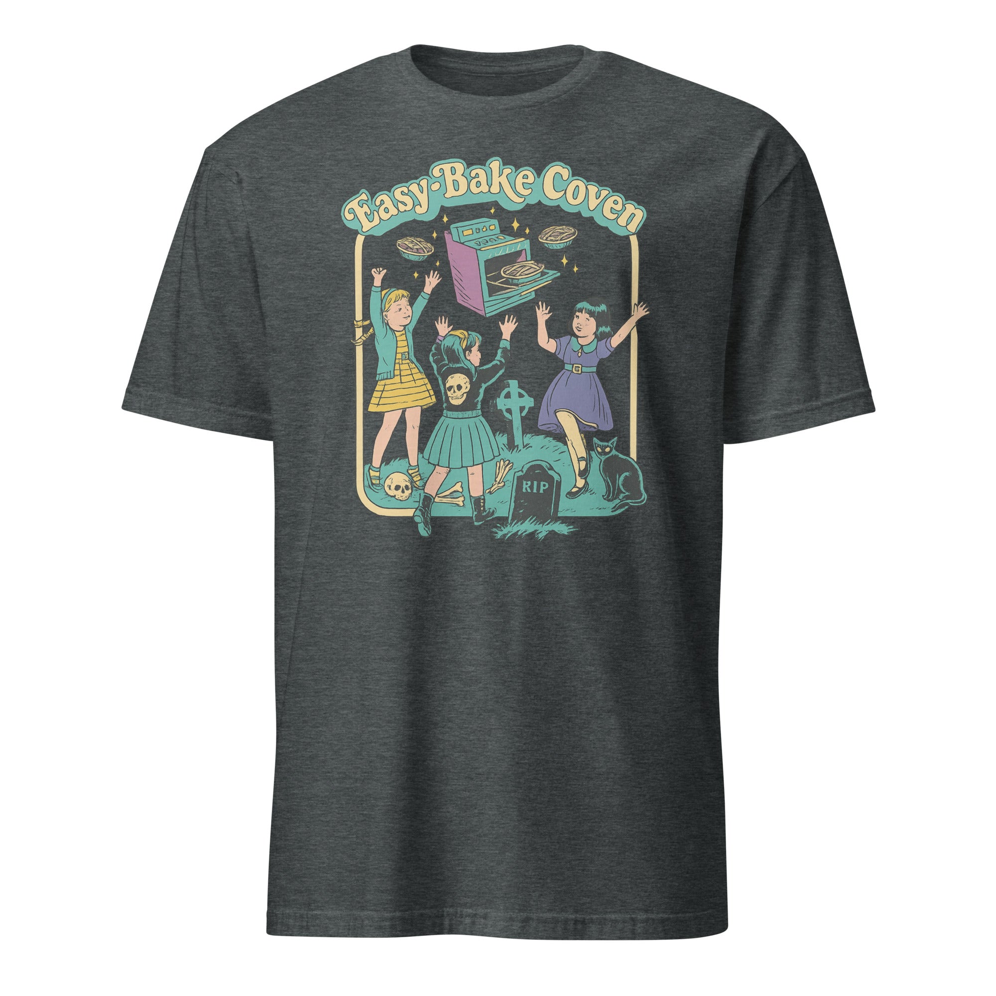 Easy-Bake Coven 90s Horror Movie Fan Witchy Vibes Tee in dark heather by Cuccico