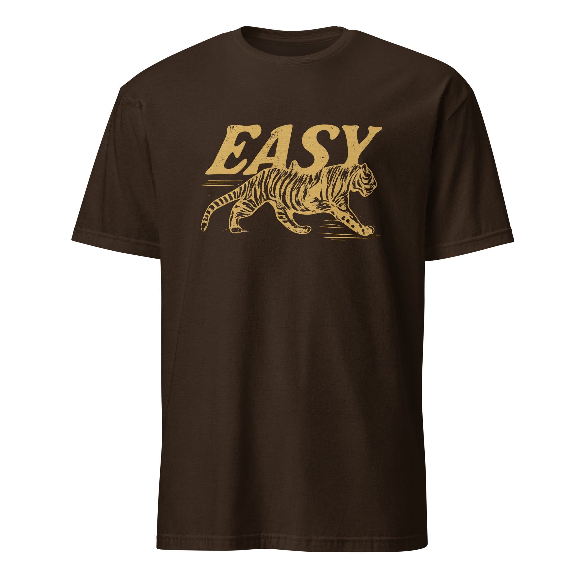 Cuccico Easy Tiger Comfort Colors® Vintage Distressed Graphic Tee in Dark Chocolate