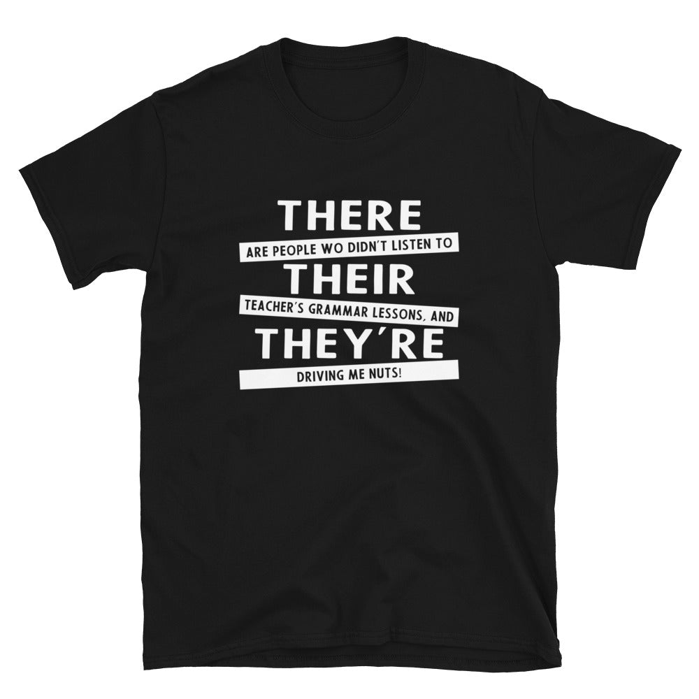 Funny English Grammar T-Shirt - There Their They're Tee - Cuccico Design