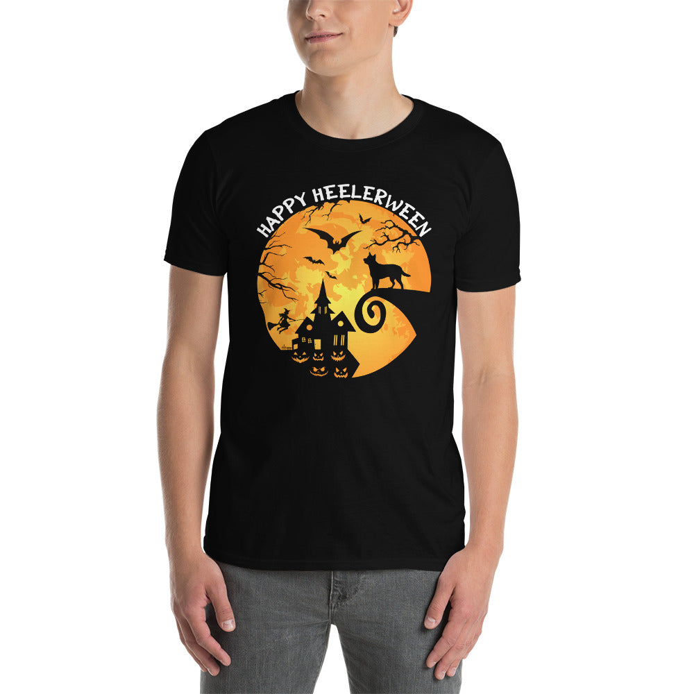 Australian Cattle Dog Halloween Shirt - Heeler Full Moon Tee - Cuccico Design