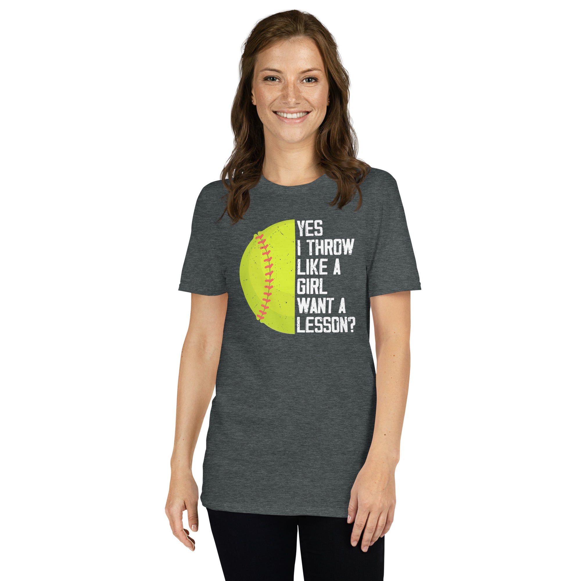 Yes I Throw Like A Girl Softball T-Shirt - Funny Gift - Cuccico Design