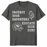 Educate your sons shirt in Dark Heather