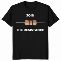 Electrical resistor shirt in black