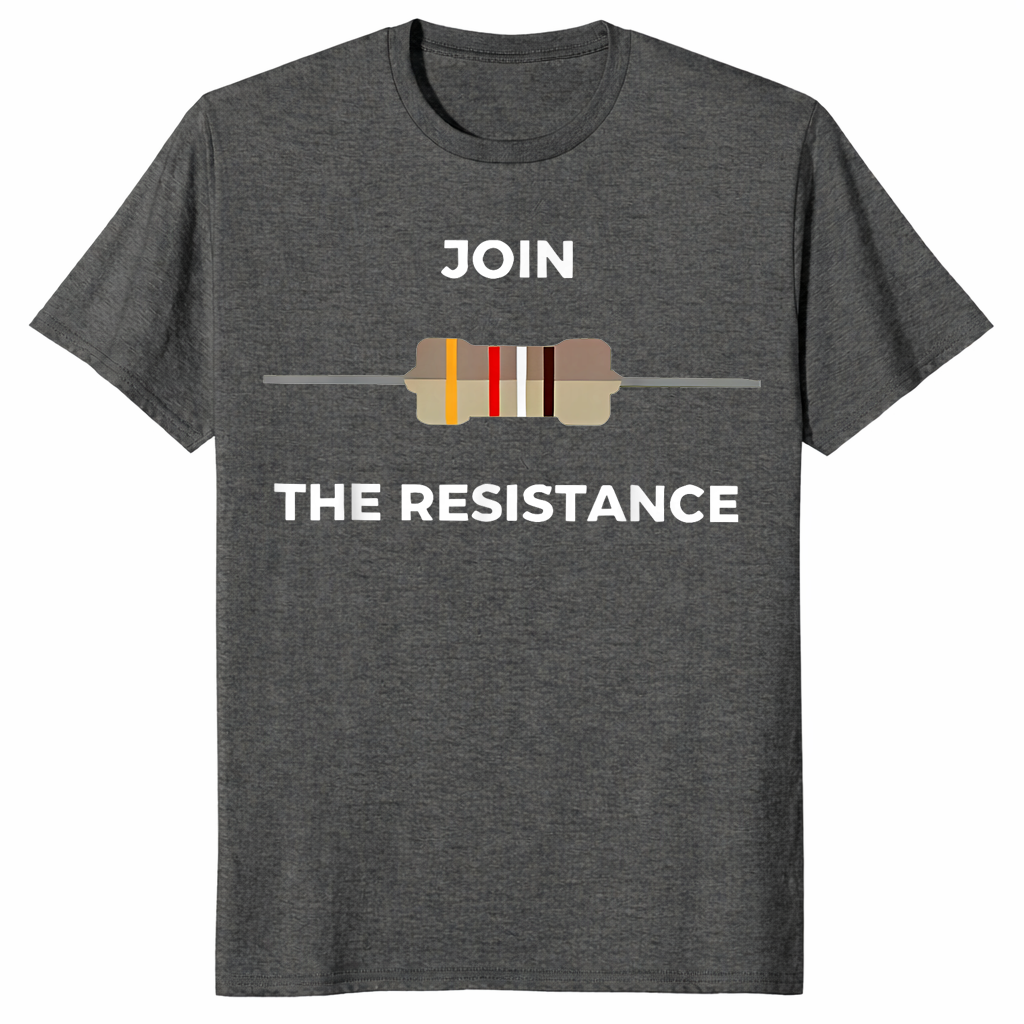 Electrical resistor shirt in dark heather