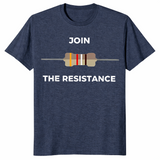 Electrical resistor shirt in heather navy