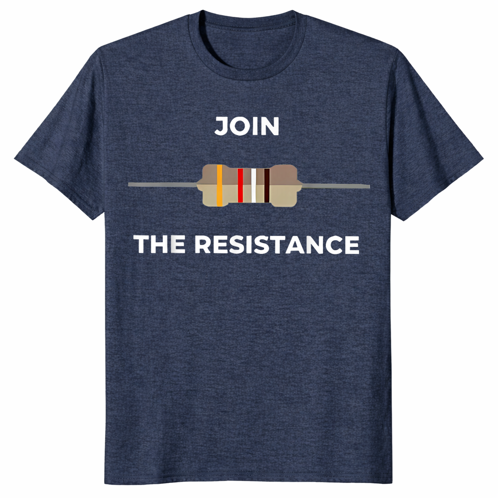 Electrical resistor shirt in heather navy
