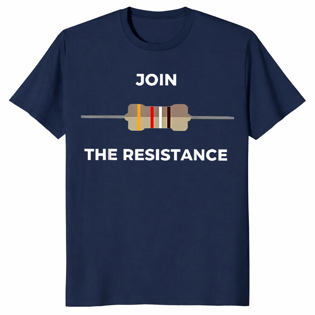 Electrical resistor shirt in navy