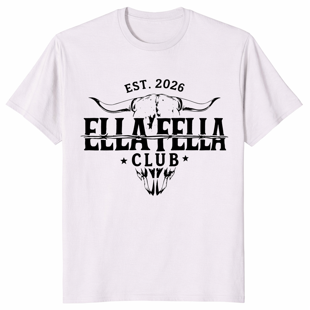Ella Fella Est 2026 shirt in ice grey founding member club tee
